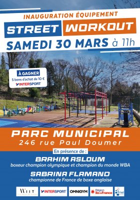 Affiche inauguration street workout